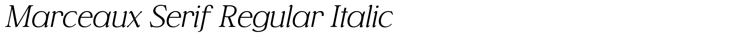 Marceaux Serif Regular Italic